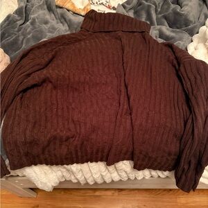 Brown shein turtleneck sweater.